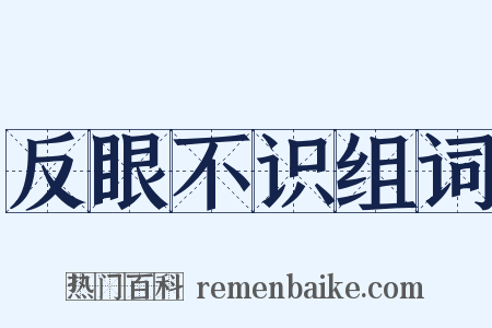 反眼不识组词是什么意思的图片